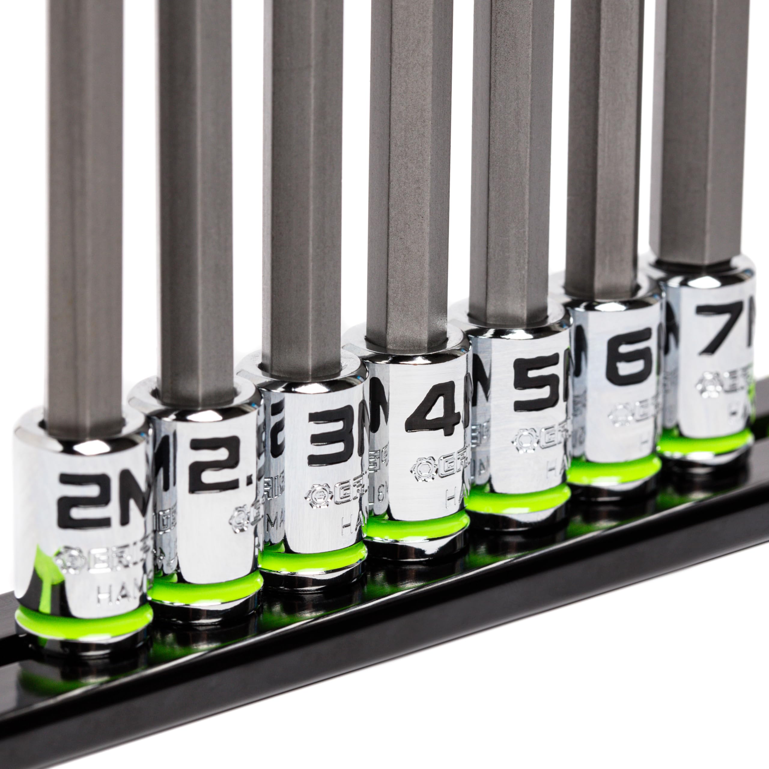 Amazon.com: GRIPEDGE HEX Bit Socket Set |7-PC - 1/4'' Drive Long